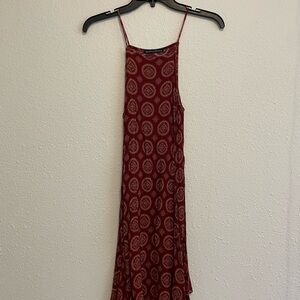 Brandy Melville Maroon Paisley Maxi Dress